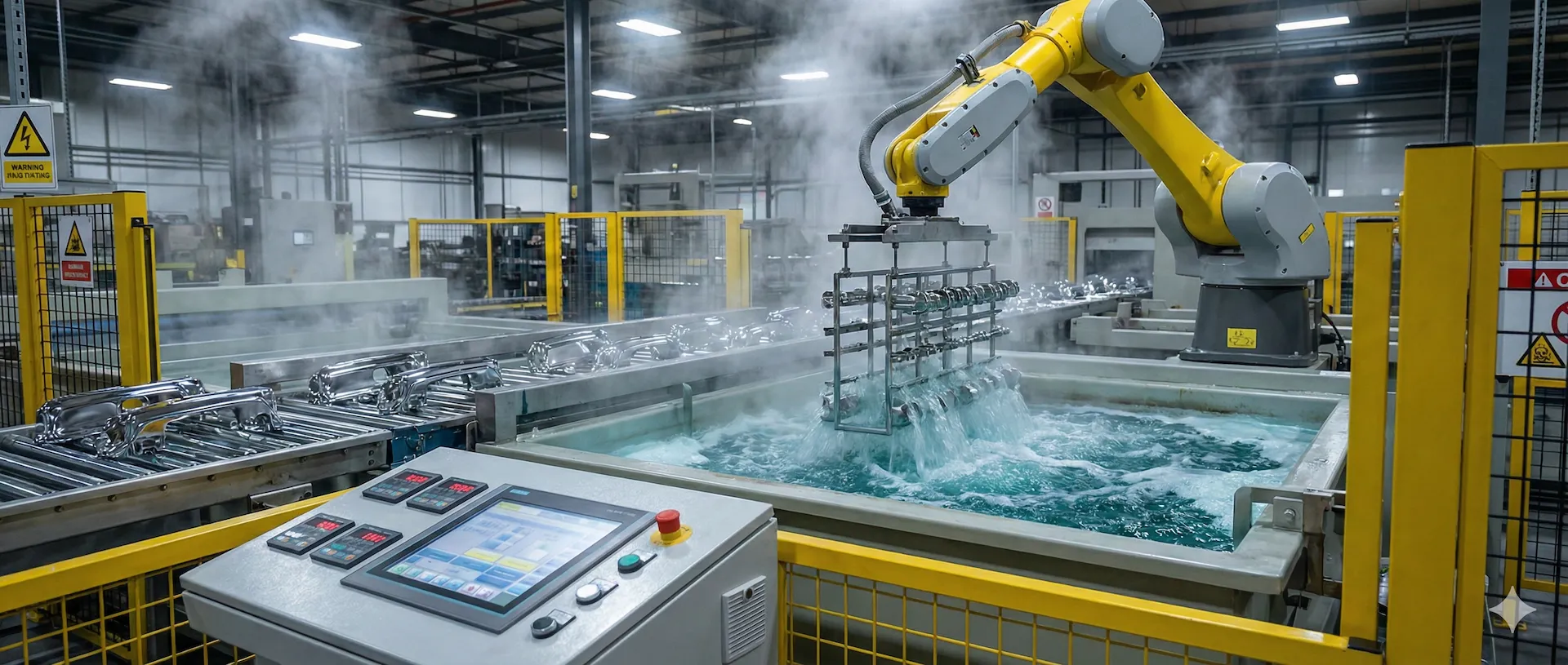 Automatisierte Passivierung in der Produktion.