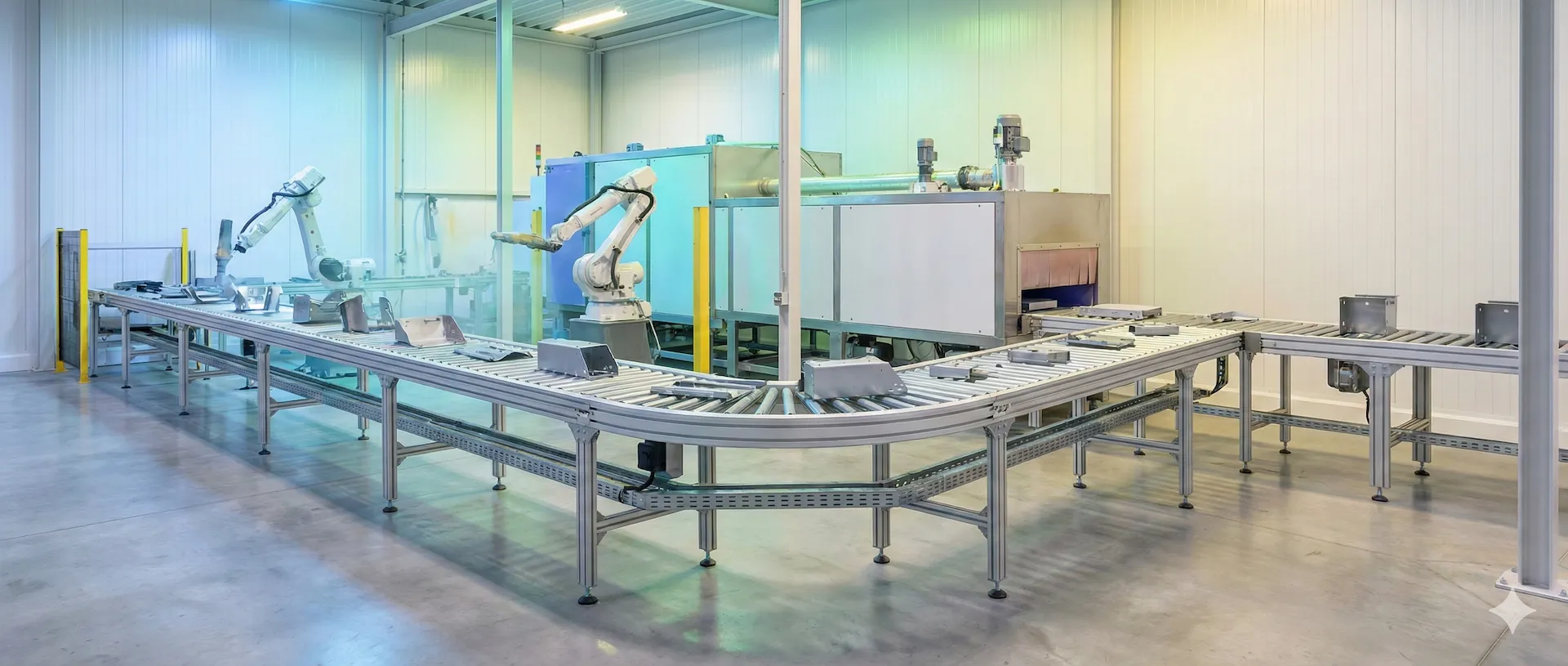 Automatisierte Fertigung mit Robotik.